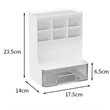 НАСТОЛЬНЫЙ ОРГАНАЙЗЕР СТОЛ-ОРГАНИЗАТОР ДЛЯ ХРАНЕНИЯ РУЧОК, БЕЛЫЙ