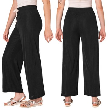 Cienkie Luźne Przewiewne Szerokie Spodnie Damskie Plażowe Lato 7953-1 2XL