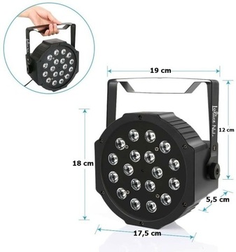 PROJEKTOR LED RGB KOLOROFON 36 LED PROJEKTOR LASEROWY LAMPA RGB + PILOT