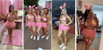 ЖЕНСКИЙ КОСТЮМ ЗАЙЧИКА, РОЗОВЫЙ M