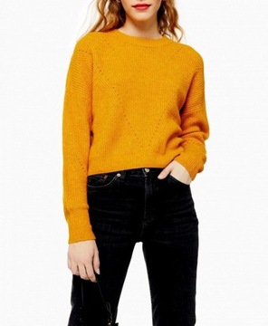 Sweter damski Topshop żółty 44