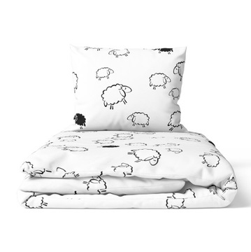 Pościel z kory 140x200cm PRESTIGE Barany na białym
