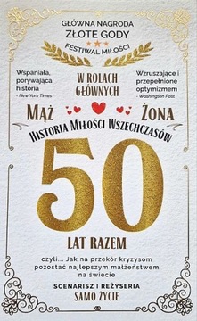 Kartka na 50 Rocznicę Ślubu Złote Gody extra 5K27