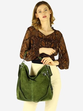 Torebka skórzana ponadczasowy design worek na ramię XL hobo leather bag