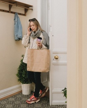 Бумажные пакеты для покупок 40x18x39 XL 100