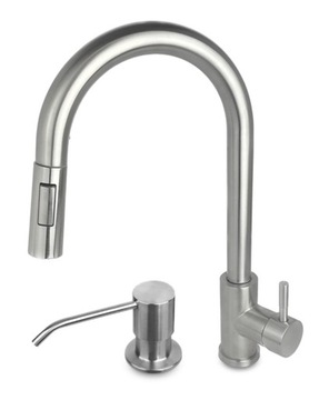 Bateria kuchenna wyciągana wylewka + dozown INOX A