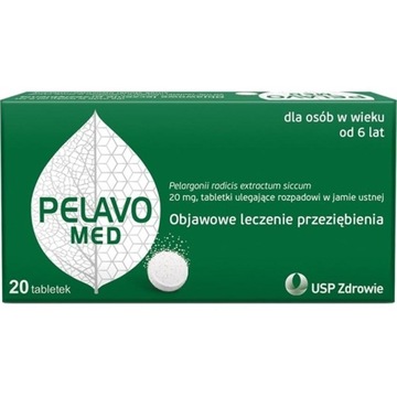 Pelavo Med przeziębienie lek wyciąg z korzenia pelargonii afrykańskiej 20x
