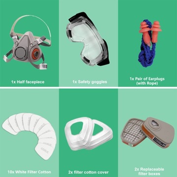 Пылезащитная маска 17 IN 1 PAINT MASK Полумаска 6200 НАБОР НАБОР