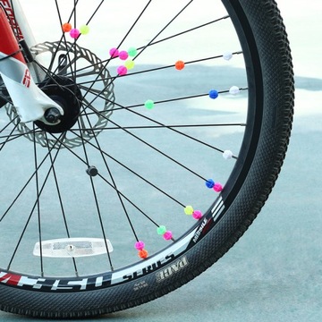 БУСИНЫ СПИЦЫ, ЦВЕТНЫЕ ВЕЛОСИПЕДНЫЕ КОЛЕСА, 36 шт.