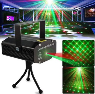 LASER projektor disco DYSKOTEKOWY lampa 3d DISCO stroboskop imprezowy