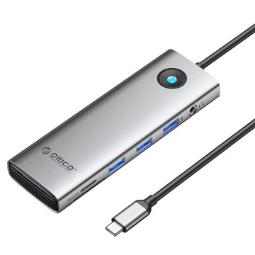 ORICO HUB ADAPTER STACJA USB-C 3.0 3X USB HDMI VGA JACK RJ45 LAN SD USB-C