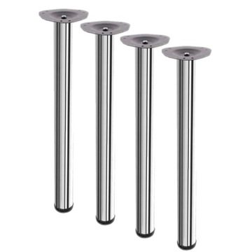 Zestaw, Nogi 71 cm regulowane do stołu biurka chrom, regulacja, loft