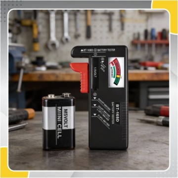 ПЕРЕЗАРЯЖАЕМЫЙ ТЕСТЕР БАТАРЕИ LCD ВОЛЬТМЕТР AA AAA C D 9V