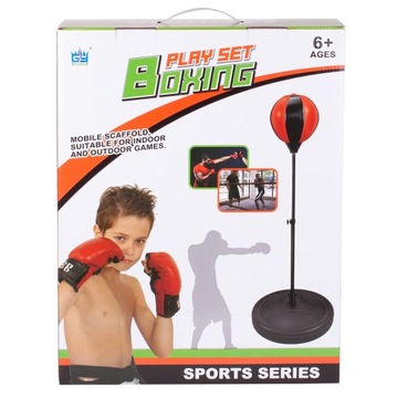 БОКСЕРСКИЙ НАБОР БОКСОВЫЕ ДЕТСКИЕ ПЕРЧАТКИ ГРУШКА ДЛЯ ТРЕНИРОВОК ПО БОКСУ