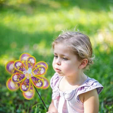 ЦВЕТНАЯ ВЕТРЯНАЯ МЕЛЬНИЦА ДЛЯ ДЕТСКОГО САДА МЕЛЬНИЦА ДВОЙНОЕ УКРАШЕНИЕ САДОВОГО САДА