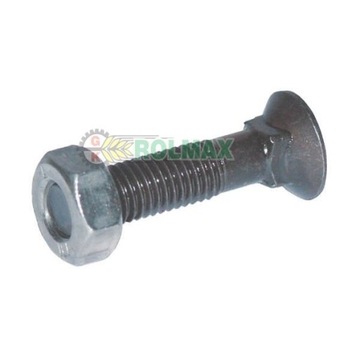 Śruba płużna 4-kątna M12x90 10.9 z nakrętką
