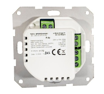 STEROWNIK REGULATOR TERMOSTAT POKOJOWY PRZEWODOWY BIAŁY F-4z v1 DO RAMKOWY