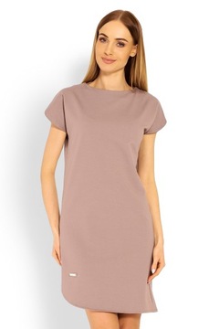 1629 ASYMETRYCZNA SUKIENKA CAPPUCCINO L/XL