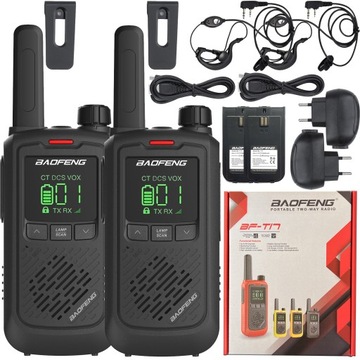 WALKIE TALKIE KRÓTKOFALÓWKA ŁOKI TOKI BAOFENG BF-T17 1500mAh + słuchawki