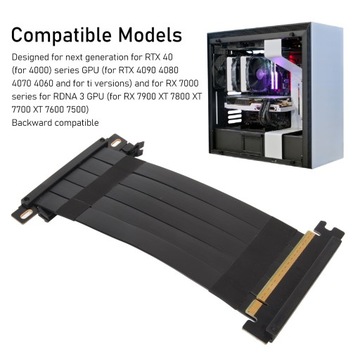 УДЛИНИТЕЛЬ КАБЕЛЯ PCI-E4.0 RISER 20 СМ, ЧЕРНЫЙ