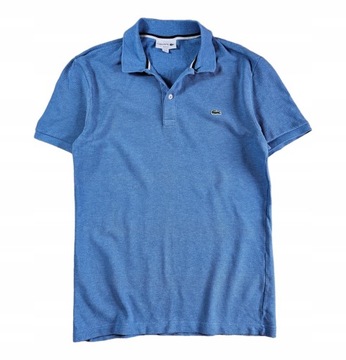 Koszulka Męska T-shirt LACOSTE Niebieskie Slim Fit Polo M