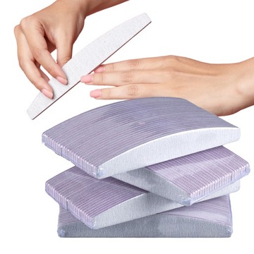 100 пилочек для ногтей BOAT 180/240 серая