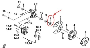 НАРУЖНЫЙ УПЛОТНИТЕЛЬ ПЕРЕДНЕГО КОЛЕСА Quad ATV TGB AVENGER 400cc