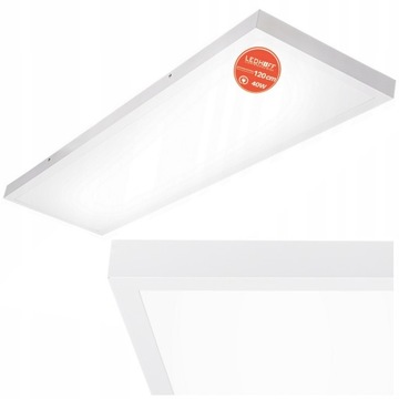 Plafon natynkowy LED Panel Lampa 120x30cm 40W MOCNY biały PROSTOKĄT
