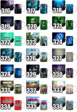 ZESTAW DLA GRACZY KUBEK + PODKŁADKA POD MYSZ ROBLOX WYBÓR GRAFIK