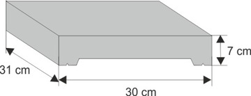 Блок заборный, 85х25х15, графит и белый