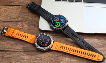 MĘSKI SMARTWATCH ROZMOWY CIŚNIENIE MENU PL SPORTOWY ZEGAREK SMART DWA PASKI