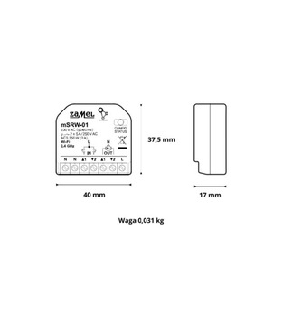 КОНТРОЛЛЕР РОЛЬСТАВНИ ZAMEL WI-FI: MSRW-01