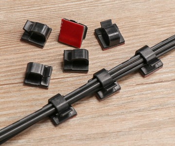 50x КАБЕЛЬНЫЙ ОРГАНАЙЗЕР, ЗАЖИМ, РУЧКА-КРЮК, ЛЕНТА 3М