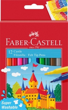 FLAMASTRY 12 KOL FABER-CASTELL ZAMEK