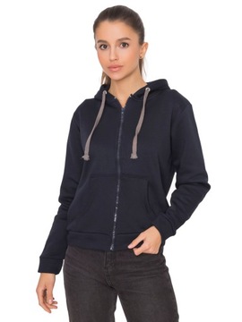 ROZPINANA bluza damska DRESOWA z kapturem - S