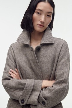 płaszcz z lnem z limitowanej edycji Zara M