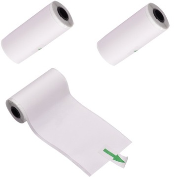PAPIER SAMOPRZYLEPNY ROLKI WKŁADY DO MINI DRUKARKI DRUKUŚ APARAT 3SZT 10,5m