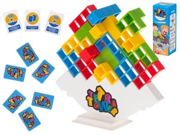 Gra zręcznościowa montessori gra logiczna układanka balansująca klocki tetr