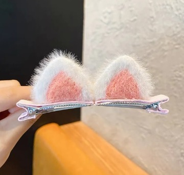 Заколки для волос Cat Ears Pink WHITE, 2 шт.