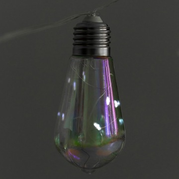 Садовая гирлянда на солнечных батареях, 20 декоративных светодиодных лампочек с цепочкой, 5,8 м