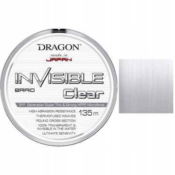 Plecionka Dragon Invisible Clear 0,08mm 135m