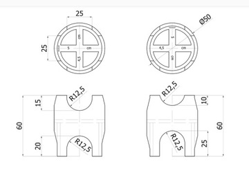 100 szt. DYSTANS ZBROJENIOWY PODKŁADKA POD ZBROJENIE 35 40 45 50 mm