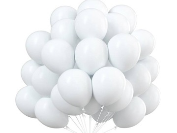 Balony BIAŁE pastelowe 50 szt. na Ślub Wesele