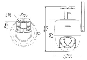 НАРУЖНАЯ ПОВОРОТНАЯ IP-КАМЕРА UHO-P1A-M3F4D Wi-Fi - 3 Мп 4 мм UNIARCH