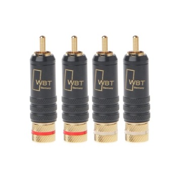 4Pcs WBT-0144 Gold Plated RCA Plug Lock Soldering o/Video Plugs Conne Plug