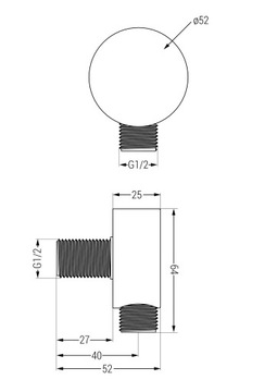 КРУГЛОУГЛОВОЕ СОЕДИНЕНИЕ MEXEN ЛАТУНЬ ХРОМ