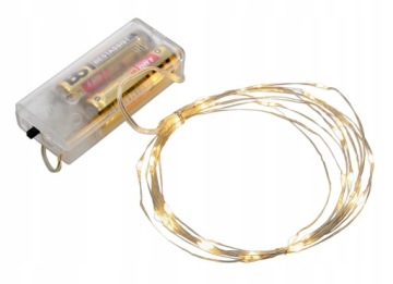 20 МИКРО СВЕТОДИОДНЫХ ПРОВОЛОЧНЫХ СВЕТИЛЬНИКОВ НА БАТАРЕЙКАХ БЕЛЫЙ ТЕПЛЫЙ