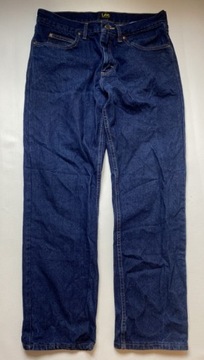 Lee Regular Fit granatowe Spodnie jeansy W 33 L 33