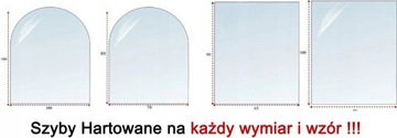 CZARNA SZYBA BLACHA POD KOMINEK HARTOWANA 50x100cm