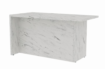 Biała wyspa kuchenna gotowa wyspa do kuchni 160 cm Marmur carrara